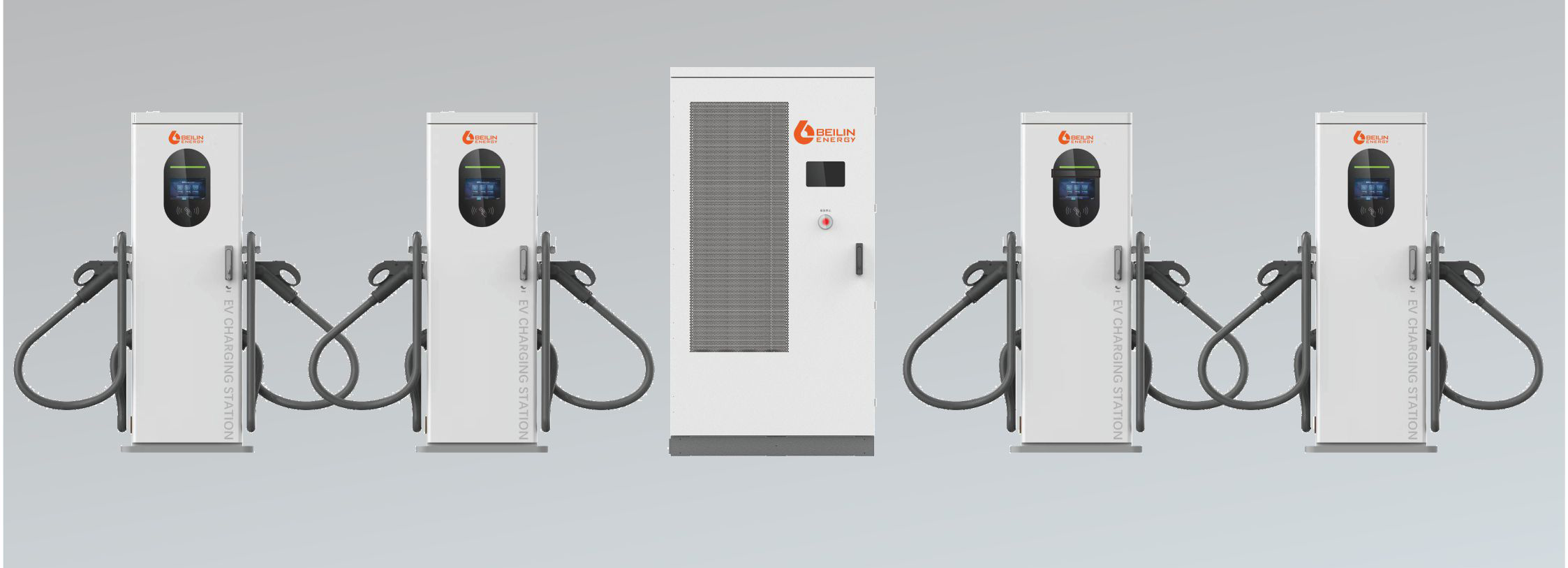 360 KW-960 KW Commercial Fully Flexible Power Group Control DC Charging Pile 10 Piles, 20 Guns, Type B