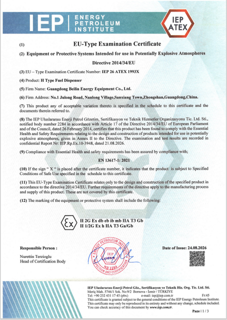 ATEX Certificate